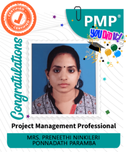 Mrs Preneethi Ninkileri - PMP - 9